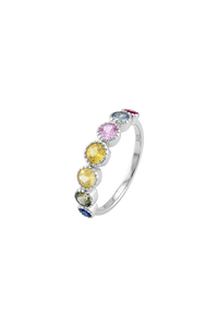 Anillo de Zafiro Azul en Plata de Ley 92.5 KLSR-11737 - Product Image 4