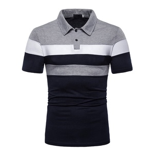Camisa de Manga Larga para Hombre, con Bloques de Color y Rayas, Tejida en Spandex/Algodón, Casual, Transpirable, con Cierre Frontal, Corte Regular, Logotipo Frontal - Product Image 1