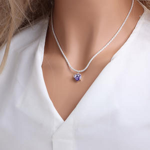 Collier de perles d'eau douce de luxe de niche, polyvalent, perles de riz coréennes, pendentif amour, chaîne de cou, cadeau féminin, style luxe léger - Product Image 3
