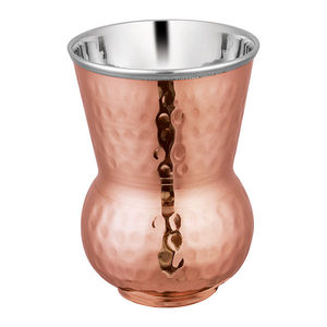 Gobelet à boire en cuivre artisanal, finition martelée, tasse à eau en métal traditionnelle pour la maison, l'hôtel, la restauration, la vaisselle de table - Product Image 4