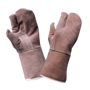 Heat Resistant Fireproof Unlined Palm TIG Multi-Task Welding Work <b>Gloves</b> Cow Split Leather Safety Working <b>Gloves</b> <b>For</b> Welders - Product Image 4