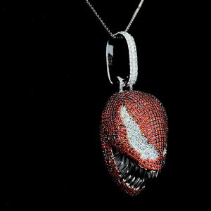 Collar con Colgante de Serpiente en Oferta, Colgante del Famoso Personaje de Cómics Venom, Plata de Ley 925, Juego Completo de Moissanita, Colgante Hip Hop - Product Image 4