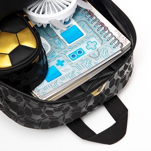 Sac à dos unisexe en PU à motif géométrique hexagonal, résistant à l'eau, avec fermeture éclair, sac à dos de jour - Product Image 6