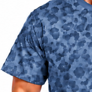 T-shirt en denim bleu à imprimé léopard, manches courtes, col rond, motif décontracté, léger, doux, streetwear, vêtement de tous les jours, haut tendance - Product Image 5