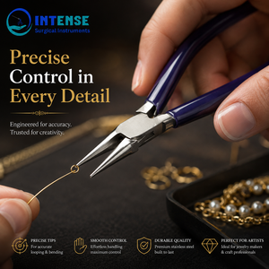 Pince à bec rond professionnelle pour la fabrication de bijoux, en acier inoxydable de précision, outil de cintrage de fil, poignée personnalisée, vente en gros - Product Image 6