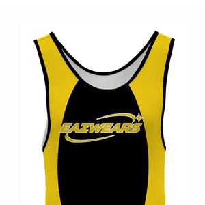 Combinaison de lutte personnalisée pour hommes, imprimée par sublimation, uniforme de performance respirant et extensible, vêtements de sport pour compétition d'équipe, fabrication en usine - Product Image 5