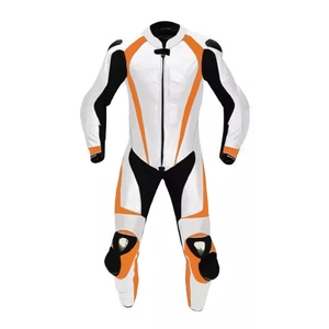Men PU Motorcycle <b>Racing</b> Suit Full Body Protection Windproof Color Blocked <b>Jacket</b> And Pants Set All Seasons Wear - Product Image 4