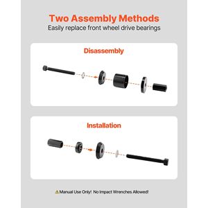 Kit di 23 Pezzi per Estrazione e Installazione Facile di Cuscinetti Ruota Anteriore Auto - Product Image 3