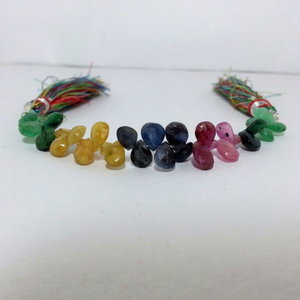 Cuentas de Piedras Preciosas Naturales de 4 mm y 5 mm, Rubí, Esmeralda, Zafiro, Facetadas, en Forma de Pera, Briolette, Certificadas por IGI, Piedras Reales para Joyería - Product Image 3