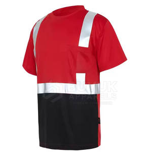 Chemise de travail haute visibilité à manches courtes, réfléchissante, respirante, 100% polyester, protection contre le feu, pour les travailleurs industriels - Product Image 3