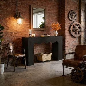 Main <b>Console</b> <b>Table</b> Elegant Wooden Foyer <b>Table</b> for Living Room or Hallway Entrance - Product Image 4