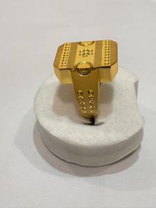 Anillo Geométrico Triangular de Latón Chapado en Oro para Hombre, Joyería de Moda, Regalo Hecho a Mano, Venta al Por Mayor - Product Image 4