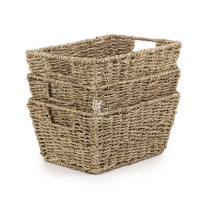 Top Set Of 3 Seagrass Woven Seagrass Charger, <b>Placemat</b> For Table Decoration and Accessories Vietnam Wholesale - Product Image 1