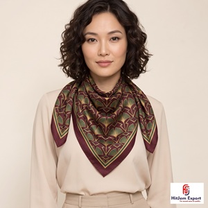 Écharpe carrée personnalisée imprimée, accessoires de mode légers, promotion de marque, fabricant OEM ODM, produits textiles personnalisés Crete - Product Image 5