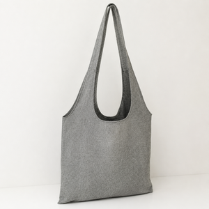 Bolsa de Compras Personalizada de Algodón Reciclado Melange 40x52cm con Asas, Logotipo Personalizado Impreso, Venta al por Mayor, Fabricante OEM ODM, Exportador - Product Image 5