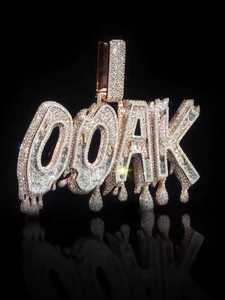 Colgante Personalizado con Nombre OOAK, Diamante Cultivado en Laboratorio VVS1, Plata 925, Estilo Iced Out, Letra Fundida, Collar Bling, Joyería - Product Image 2