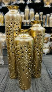 Juego de Jarrones de Metal Dorado Resistentes al Óxido, Jarrones Decorativos Modernos Hechos a Mano para Mesa, para Hogar y Bodas - Product Image 6