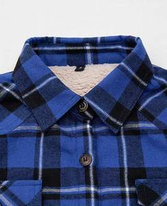 เสื้อแจ็คเก็ตผ้าสักหลาดบุผ้านวมแบบหนา แขนยาว อุ่นสบาย ระบายอากาศได้ดี ลายสก็อต สำหรับผู้ชาย - Product Image 5