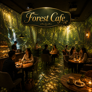 Sistema de Visualización Inmersivo para Restaurantes con Animaciones de Océanos, Bosques y Alimentos - Product Image 2