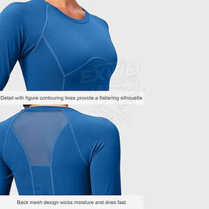 เสื้อผ้าออกกำลังกายผ้าเนื้อนุ่มสบายสำหรับผู้หญิง เสื้อครอปออกกำลังกายรัดรูป ราคาประหยัด เสื้อผู้หญิง - Product Image 5