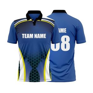 Camiseta de Cricket al por Mayor para Equipos Deportivos Internacionales, Ligera, de Secado Rápido, 100% Poliéster y Mezcla de Algodón, Personalizable, Manga Corta - Product Image 6