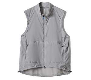Gilet de cyclisme sans manches léger et personnalisé Sprint Sports, gris, avec poches zippées, ourlet réglable, tissu respirant pour femmes, 220g - Product Image 1