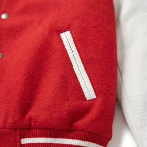 Blouson universitaire classique pour homme en polyester/coton, col montant, manches longues, style universitaire, personnalisable pour l'industrie - Product Image 3