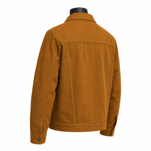 Custom Men Brown <b>Suede</b> Trucker <b>Jacket</b> Casual Button Up Western Style <b>Jacket</b> OEM ODM Manufacturer - Product Image 4