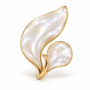 Broche de Solapa Floral Dorado Personalizado para Mujer - Product Image 1