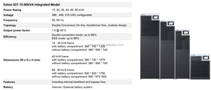 Eaton UPS 93T 40Kva UPS en línea 15KVA 20KVA 30KVA 40KVA 60KVA 80KVA Eaton Ups <span class=keywords><strong>Backup</strong></span> <span class=keywords><strong>Power</strong></span> 3Phase para grandes centros de datos en stock - Product Image 5
