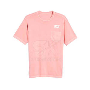 T-shirt uni à poche en coton 100% pour adulte, respirant, à manches courtes, de qualité supérieure, idéal pour l'été - Product Image 4