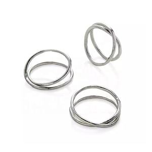 Anillos de Servilleta Huecos de Latón Plateado para Boda, Modernos, Ecológicos, Duraderos, Accesorios Decorativos para Mesa, Porta Servilletas, Precio Bajo - Product Image 5