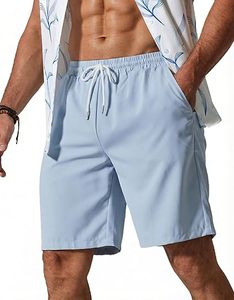 Shorts chino extensibles tissés haut de gamme pour hommes – Décontractés, respirants, taille mi-haute, fermeture boutonnée, logo personnalisé, idéaux pour le golf - Product Image 1