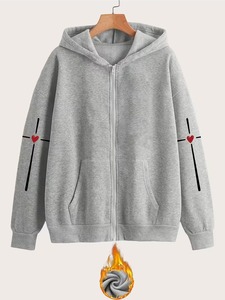 <b>Cute</b> Long Sleeve Women's Cropped <b>Sweatshirts</b> Blank Pullover Hoodies - Product Image 2
