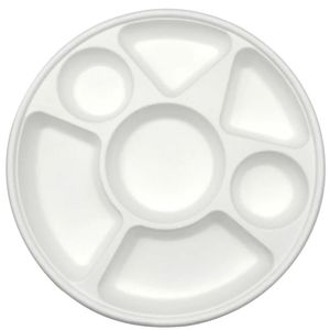 <b>Plastic</b> Mess <b>Tray</b> with Compartments Durable Food Serving Plate for Daily Use - Product Image 4