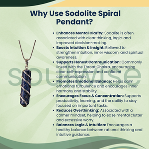 Pendentif crayon en spirale en sodalite - Product Image 3