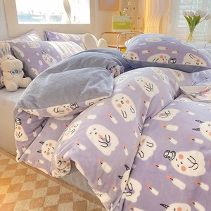 Juegos de Edredones para el Hogar, Cubrecamas para Adultos, Juegos de Edredones de Algodón con Estampado de Felpa - Product Image 2