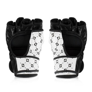 Nuevo Modelo de Guantes de MMA Fairtex Blancos y Rojos, de Cuero Profesional, con Palma Abierta, Correa Ajustable, Equipo de Combate, Entrenamiento y Sparring de Muay Thai - Product Image 6