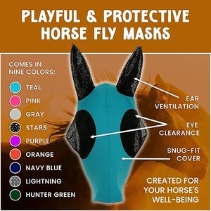 ที่ครอบหูม้าแบบยืดหยุ่น ป้องกันรังสียูวี ทำจากสแตนเลสสตีลและสแปนเด็กซ์ ปรับรูปทรงได้ สายรัดตาข่ายสวมใส่สบาย ปรับได้ - Product Image 4