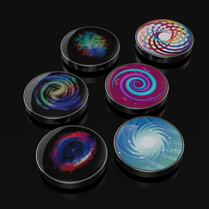 Gyroscope lumineux Galaxy Sky en métal inoxydable, jouet de rotation de bureau, illusion visuelle, anti-stress, jouet sensoriel rotatif - Product Image 2
