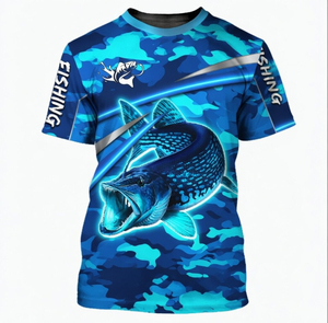 เสื้อยืดตกปลาผู้ชาย UPF 50 ระบายอากาศ แห้งเร็ว สีพื้น ออกแบบเองได้ ขายส่ง ไซส์ใหญ่ แขนสั้น ขายดีช่วงซัมเมอร์ - Product Image 5