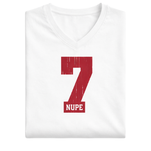 Camiseta Blanca con Cuello en V Kappa Alpha Psi Número 7, Ropa de Fraternidad Griega con Gráfico Audaz, Comodidad Premium y Ajuste Elegante - Product Image 6