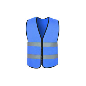 High Visibility Safety Vest Reflective Yellow with Two <b>Silver</b> Stripes Lightweight Work Wear for Outdoor Use - Product Image 5