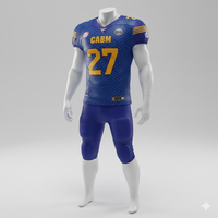 Paquete de Uniforme de Fútbol Americano Sublimado de Media Manga con Camiseta de Compresión, Casco, Guantes y Bolsas de Fútbol Americano
