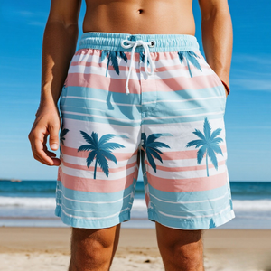 Shorts de sport décontractés pour hommes, taille mi-haute, avec cordon de serrage, motif imprimé, personnalisables, pour le golf et le fitness, ODM Clubwear - Product Image 4