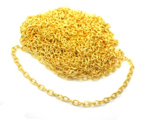 Wholesale Sameer Art and Craft Brass 18K Gold Plated Minimal Fashion Link Chain for Pendants & Jewelry <b>Box</b> Packed From Rajasthan - Product Image 4