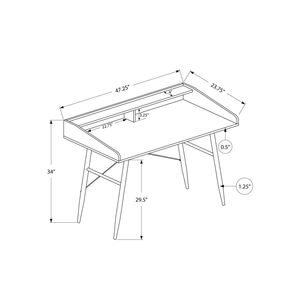 Scrivania Moderna Contemporanea da 48 Pollici per Ufficio Domestico con Ripiani Portaoggetti, Laminato Marrone e Metallo Nero per Lavoro con Laptop - Product Image 4