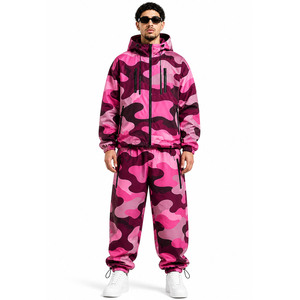 Pink Custom Camouflage Waterproof Windbreaker <b>jacket</b> for men TPU Coated Waterproof Fabric Tracksuit Outdoor Nylon Rain Outerwear - Product Image 1