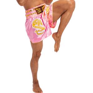 Pantalones Cortos de Muay Thai para Hombre, Estampado Satinado, Cintura Elástica, para Entrenamiento, Gimnasio, Kickboxing, Ligeros - Product Image 3