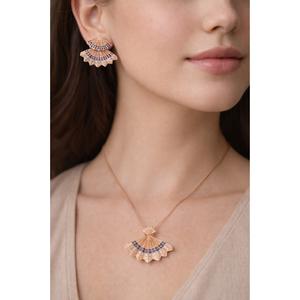 Collar con Colgante de Concha de Diamante Chapado en Oro Rosa sobre Plata de Ley 925 Revalia, Cadena de Caja, Elegante y Minimalista, para Mujer, Boda, Fiesta - Product Image 6